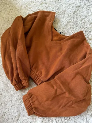 Out From Under Urban Outfitters Orange Cropped Sweatshirt thumbnail 1