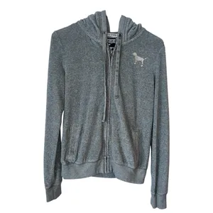 Y2K VS PINK Bling Full Zip Hooded Jacket! thumbnail 2