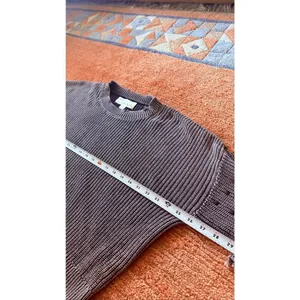 Vintage Havana Distressed Sweater Size M Studded Sleeve Cotton Knit Cropped thumbnail 6