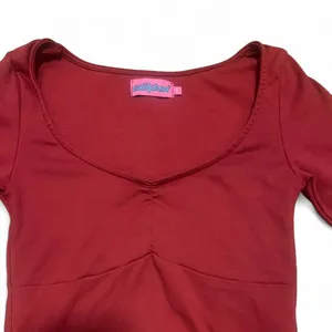 Edikted Burgundy Long Sleeve Top thumbnail 2