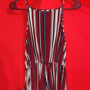 Pink lily red stripped jumpsuit thumbnail 3