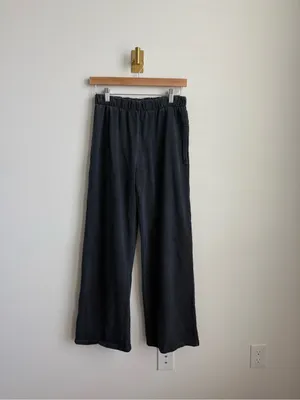 Brandy Melville John Galt Navy Wide Leg Sweatpants One Size thumbnail 3