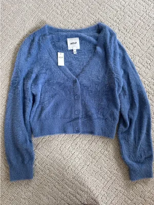 Aerie blue Button Up Fleece thumbnail 1
