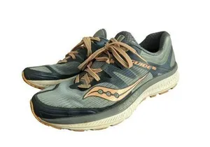 Saucony Womens Guide ISO Everun Running Tennis Shoes Gray Peach Blue Size 8.5 thumbnail 1