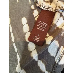 Knox Rose Olive Tie-Dye Studded Shoulder Cutout Long Sleeve Tunic Medium thumbnail 7