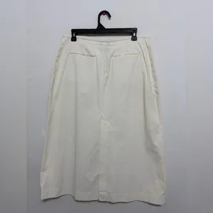 Banana Republic Size 12 Ivory Midi Skirt Cotton Blend A-Line Classic(A439)✨ thumbnail 7