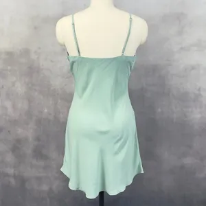 Abercrombie Fitch Mini Dress Women Large Sage Twist Front Flowy Soft Girl Ballet thumbnail 2