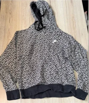 Nike black white hoodie sweatshirt hooded sweater thumbnail 1