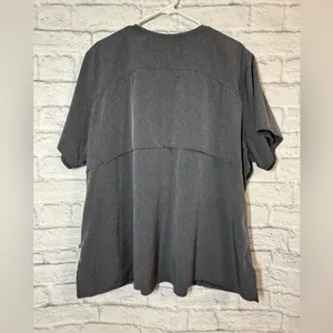 Carhartt Women's V-Neck Scrub Top - Grey, 3XL thumbnail 3