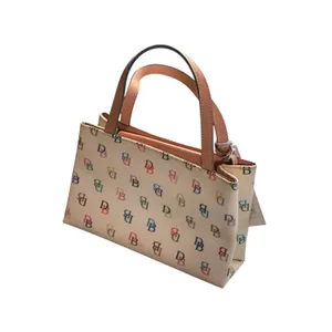 Dooney & Bourke‎ Tiny East/West Bag White Multi Color Monogram Mini Tote WI396 thumbnail 4