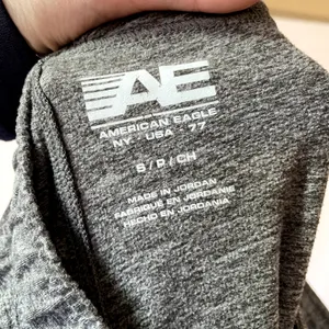 American Eagle NY USA 77 gray jogger sweatpants elastic waist women's‎ size S thumbnail 6
