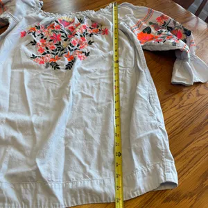 We The Free Free People Women's Light Blue Fleur Du Jour Embroidered Mini Dress Size M‎ thumbnail 7