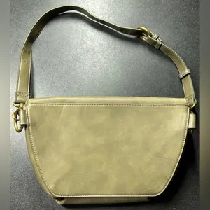 Universal Thread Olive Crossbody / Belt Fanny Pack Brass Detail Travel Vacay Bag thumbnail 4