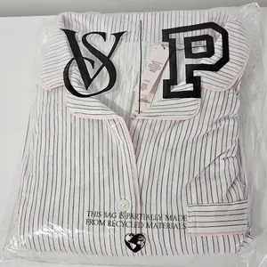 Victoria's Secret Modal Striped Button-Down Pajama Set - Pink/White - Size M thumbnail 7