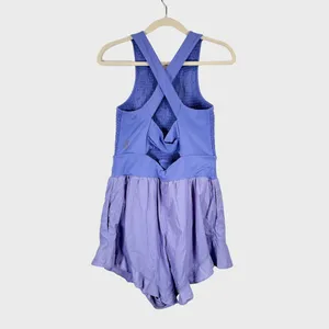 FP Movement Womens Romper Blue Breathless Sleeveless Smocked Shortsie Large thumbnail 2