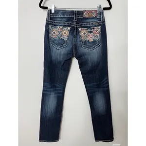 Miss Me Women's Embellished Bling Multicolor Signature Straight Dark Wash 27 thumbnail 3
