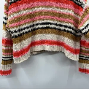 Billabong Easy Going Multicolor Chunky Knit Long Sleeve‎ Cropped Sweater Sz XS thumbnail 5