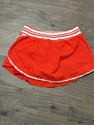 Lululemon Red Athletic Ruffle Skirt size 8 thumbnail 2