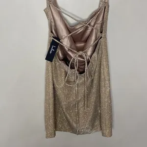 Lulus Earned Your Win Metallic Lace Cocktail Dress size XL thumbnail 4
