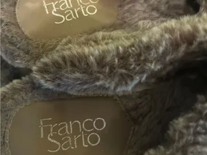 Franco Sarto Taupe Faux-Fur Trim Slip-On Clogs thumbnail 6