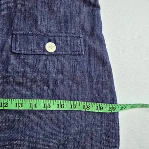 LOFT 31Y Womens Blue Denim Sleeveless‎ Shift Dress Round Neck Pockets Size 6 thumbnail 8