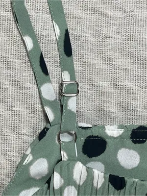 Ann Taylor | Green Dalmation Print Pleated Tank | Small thumbnail 4