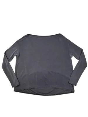 Lululemon Drapey Softstreme Off-The-Shoulder Long-Sleeve Shirt Black Size M thumbnail 3
