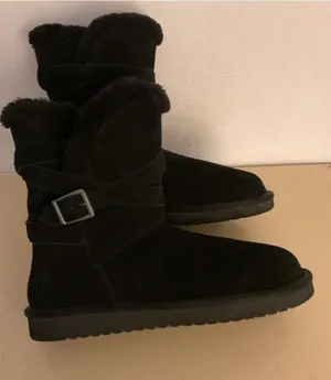 Koolaburra women black suede shearling shirt classic boots US 9 thumbnail 1