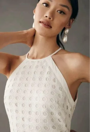Anthropologie Eyelet Midi Dress thumbnail 3