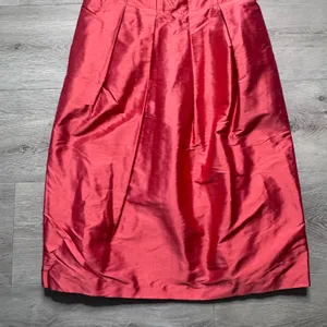 Jenny Yoo Collection‎ Red 100% Silk Shantung Sleeveless Fit & Flare Dress Womens thumbnail 3