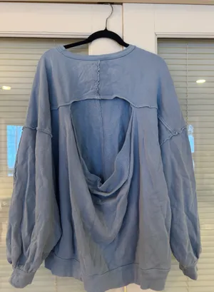 Free People Oversized Open Back Sweatshirt thumbnail 5