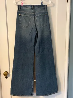 7 for All Mankind ultra high rise jo wide leg jeans size 25 wash sea level thumbnail 4