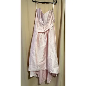Alfred Sung Hi-Low Gown With Pockets Blush- Size 16R thumbnail 3