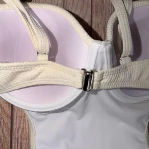 Small Textured Cream Cutout Underwire One thumbnail 7