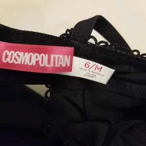 {6/M} Vintage Cosmopolitan Black Lace Trim Lingerie thumbnail 12