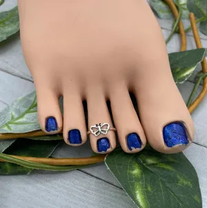 Sterling Silver Butterfly Toe Ring Midi Ring thumbnail 3