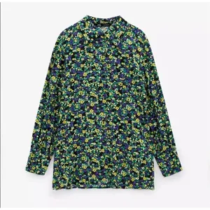 NWT Zara Women’s Full Floral Printed Button Shirt Size XS thumbnail 4