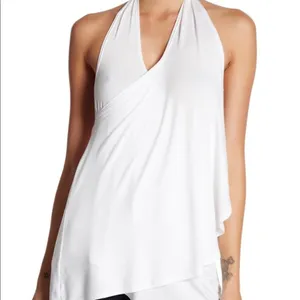 Ella Moss Halter Tank White S Honeymoon Bride Convertible Tie Wrap thumbnail 3