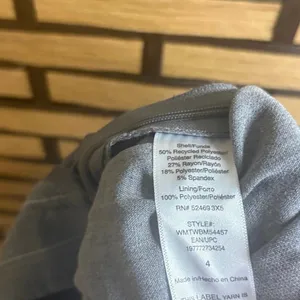 Free Assembly Gray And‎ White Pinstripe Pleated Belted Skirt Size 4 thumbnail 8