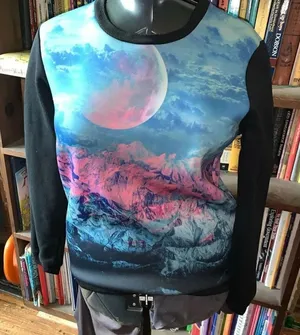 Gestuz mountain techno rave Nordstroms S cozy sweatshirt thumbnail 1