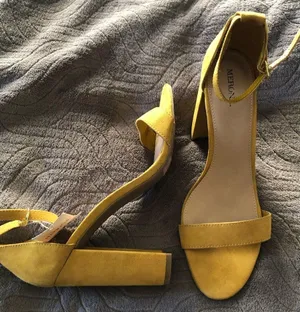 Merona • Block Heels • Mustard • Ankle Buckle • 10 thumbnail 2