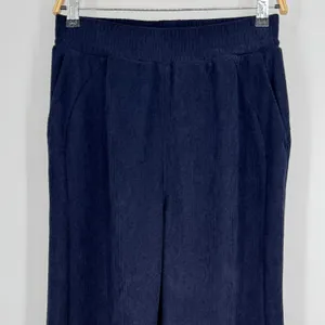 Halara Corduroy Wide Leg Pants Medium‎ Tall Navy Blue Casual Loungewear Cozy thumbnail 4