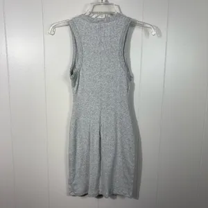 Skims Gray Ribbed Knit Stretch Cotton Rib Sleeveless Tank Dress Small S Minimal thumbnail 5