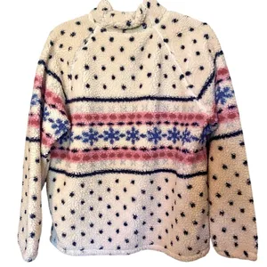 St. John's Bay Long Sleeve Mock Neck Sherpa Pullover Sweater thumbnail 3