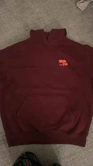 White Fox Capsule 9 Star Of The Moment Oversized Hoodie Burgundy thumbnail 5