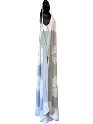 Three Birds Nest Cotton Light Grey Tie Dye Flowy Jumpsuit thumbnail 5