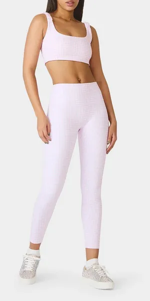 Pink gingham workout set Size L thumbnail 1