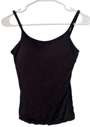 Shein Women's Size Small 4 Bra-Free Camisole Top with Bra Pads Black Scoop Neck thumbnail 1