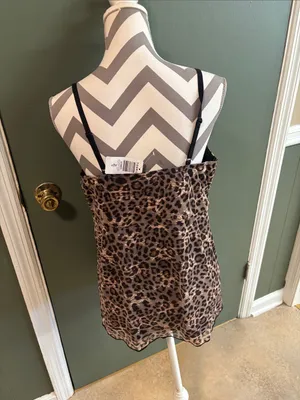 torrid Leopard-Print Chemise with Black Lace Trim thumbnail 2