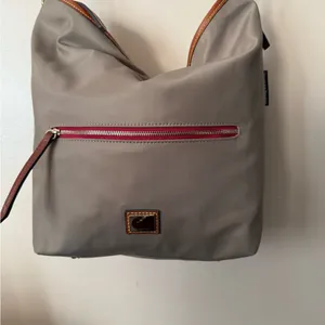 DOONEY & BOURKE WAYFARER BAG TAN HOBO BOHO 12x13”‎ 10” Handle Drop T thumbnail 2